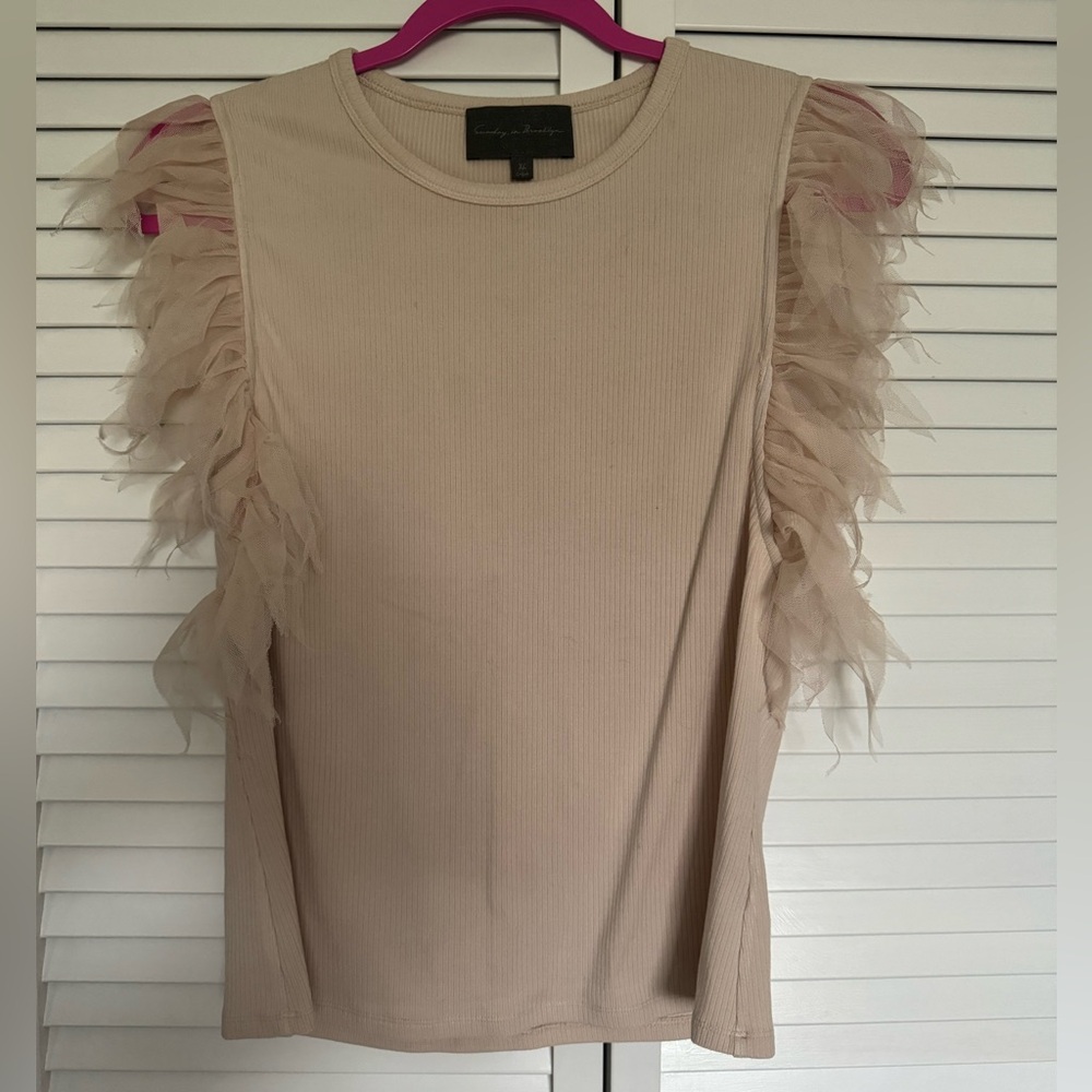 Sunday In Brooklyn Anthropologie tulle flutter tank